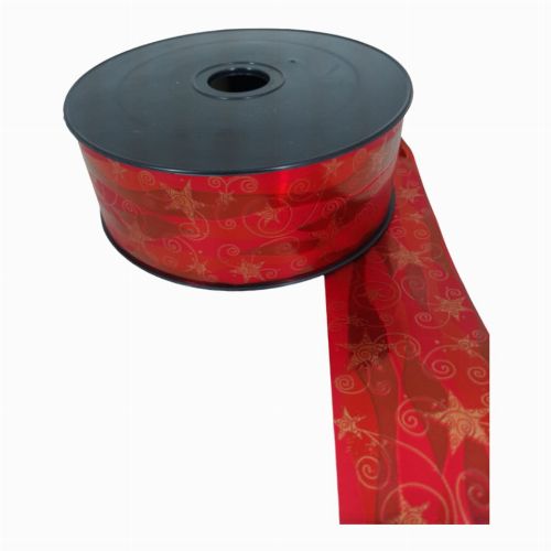 RIBBON ROLL RED/GOLD