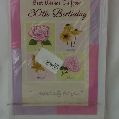 HAPPY BIRTHDAY 30TH GREETING CARDS 5'S 