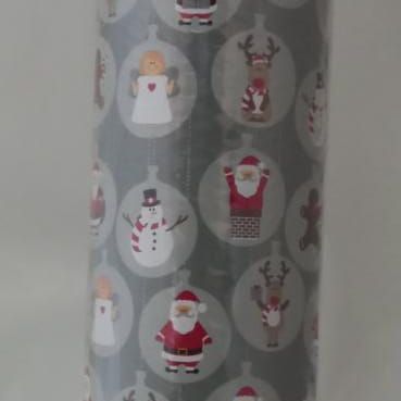 GIFTWRAP GREY WITH MIX CHARACTERS