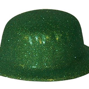 PARTY HAT GREEN GLITTER