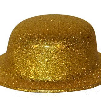 PARTY HAT GOLD GLITTER