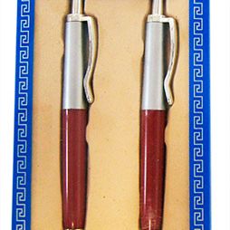 Double Pen Set Red/ Silver