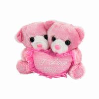 Twin Teddy PINK WITH HEART
