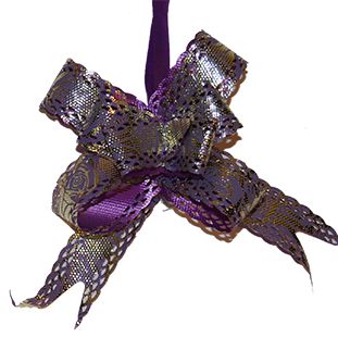 BUTTERFLY PULL BOWS 10PCS PURPLE