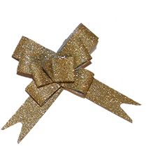 BUTTERFLY PULL BOWS 10PCS GOLD GLITTER