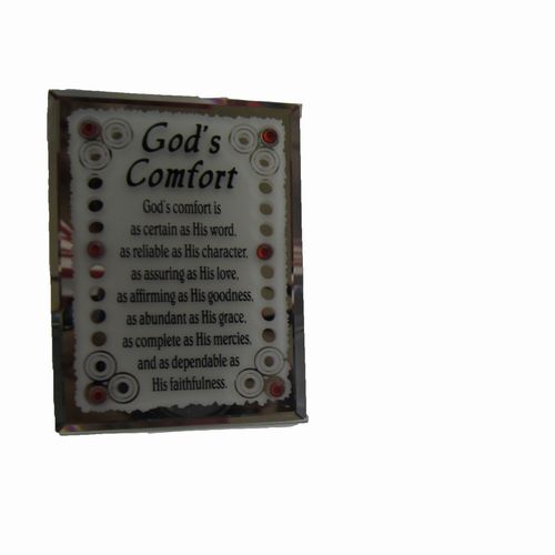 God's Comfort Mirror Message plaque